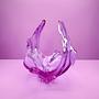 Vintage Schale Alexandrit Glas Rosa 6