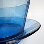 Vintage Schüssel & Platte Glas Kobalt Blau 1980er Jahre 1