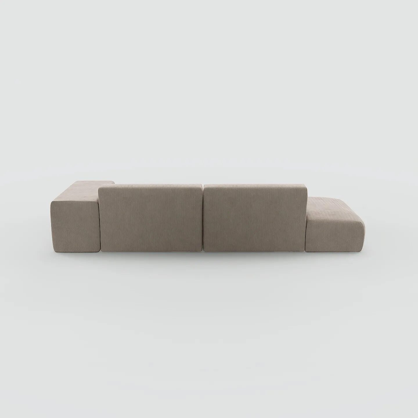 Pyllow Ecksofa Feiner Cord Trüffelbeige 3