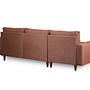 Long corner sofa, light brown 8