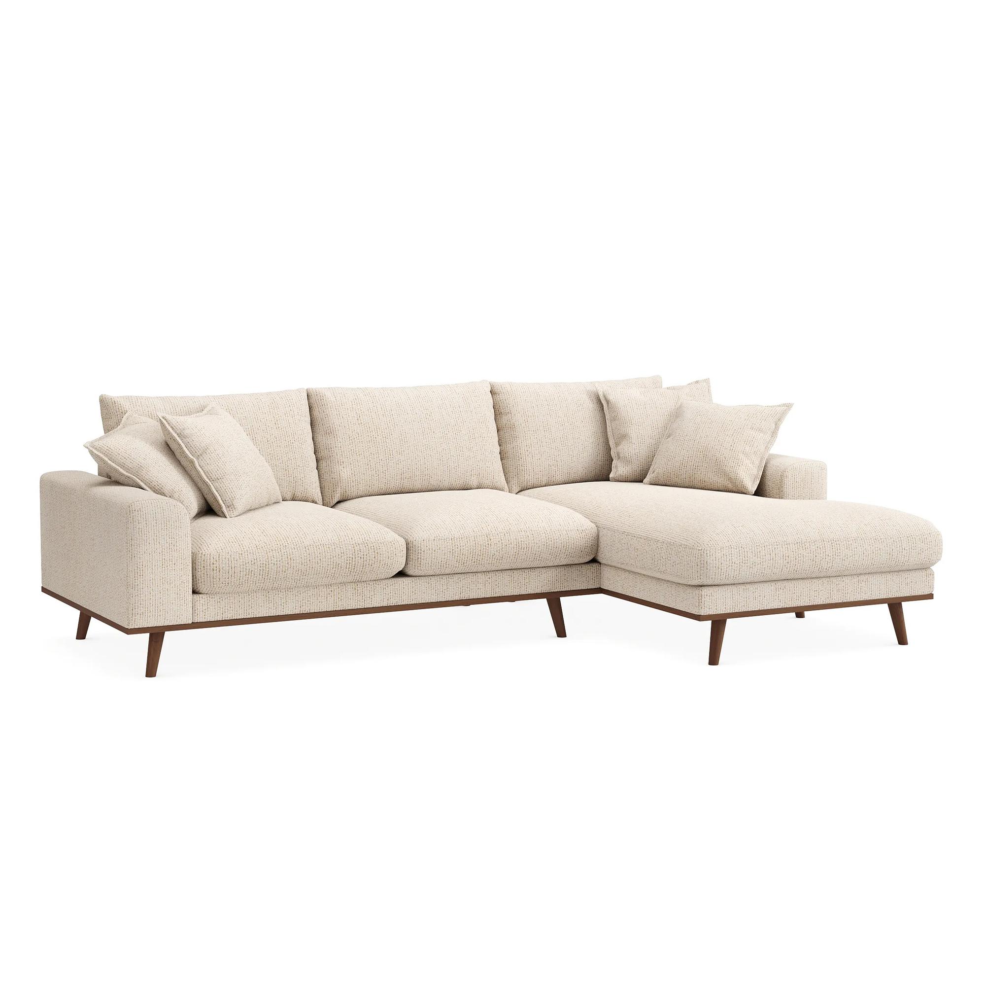 Ecksofa Harper 3-Sitzer Rechts Beige 5