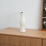 Glass vase White 1970s 1