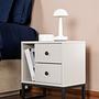 Glimmer Nightstand Grey with black legs 0