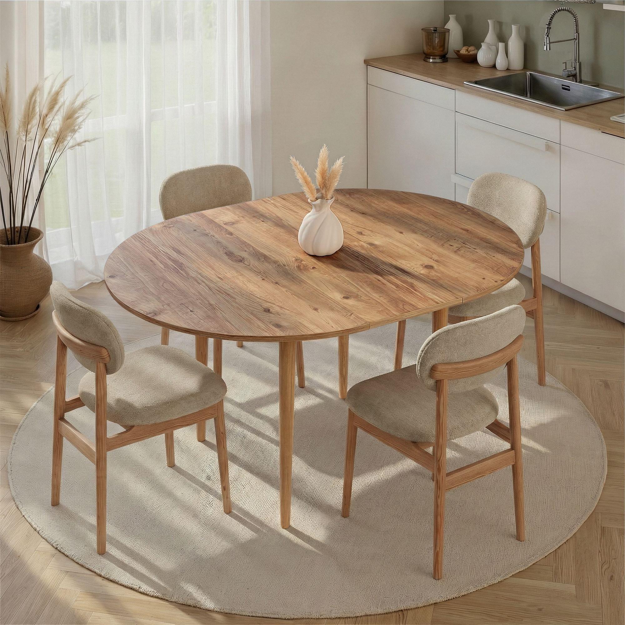 Viona Extendable Table Pine-Look Brown Ø 100cm 0