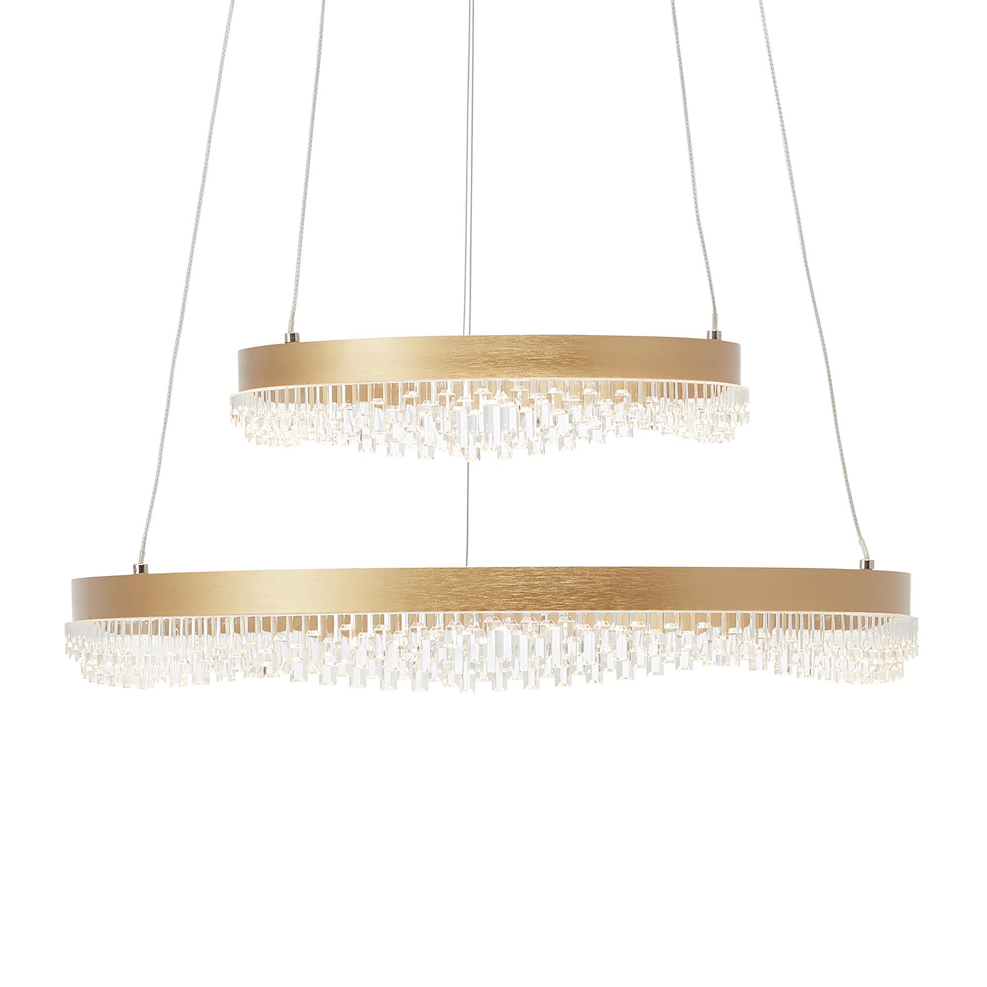 Aurora LED-Pendelleuchte Aluminium Acrylglas 2-flammig 0