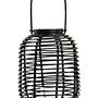 Mataram Kleine Schwarze Naturrattan Laterne
 5