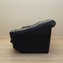 3-seater sofa leather black 1960s 3