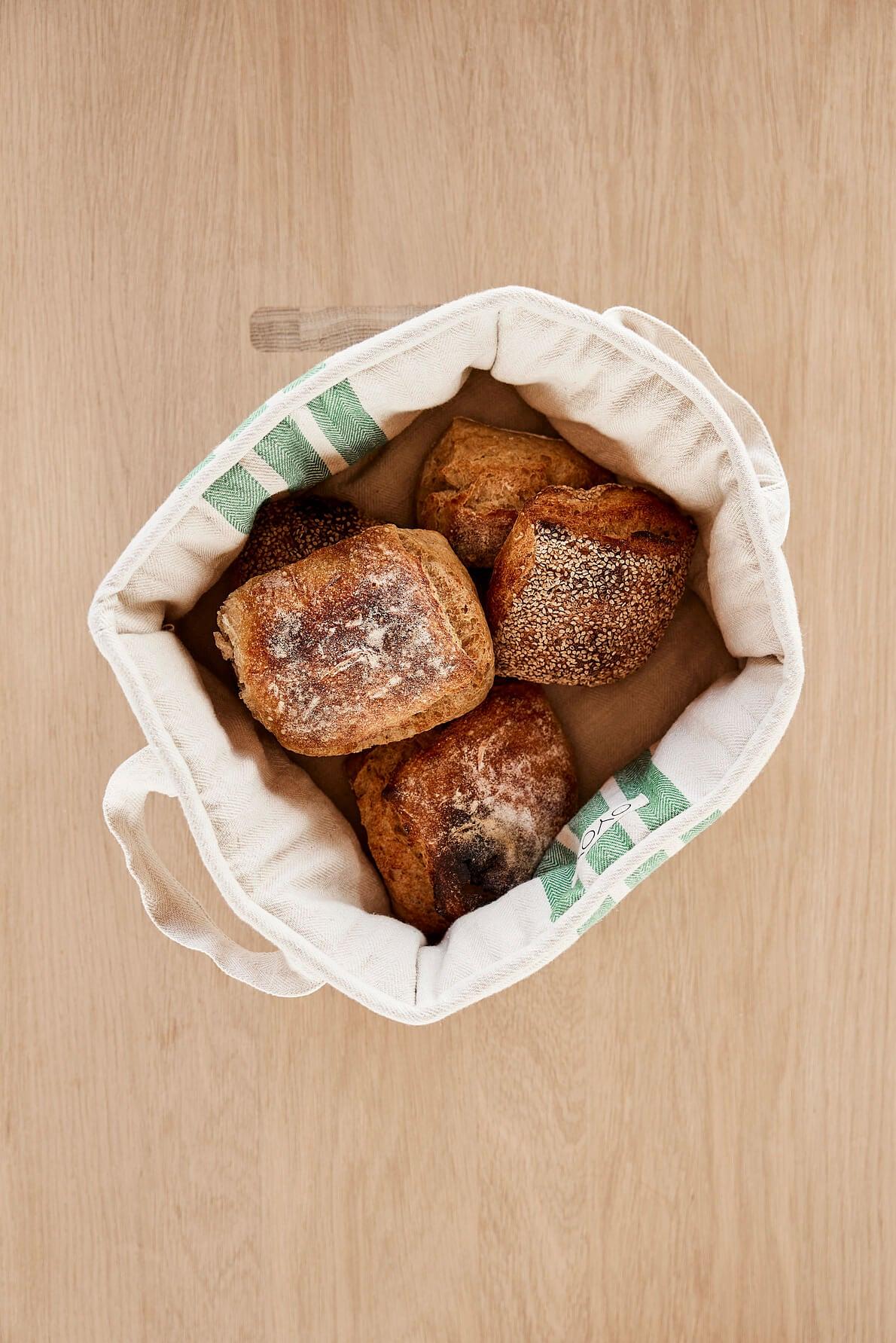 Linu Brotkorb Bio-Baumwolle Creme 1