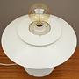 Table lamp metal white 1970s 3