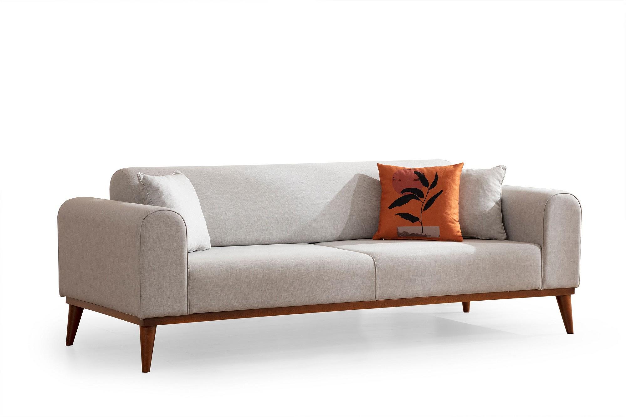 Cofi 3-Sitzer Schlafsofa Creme 0