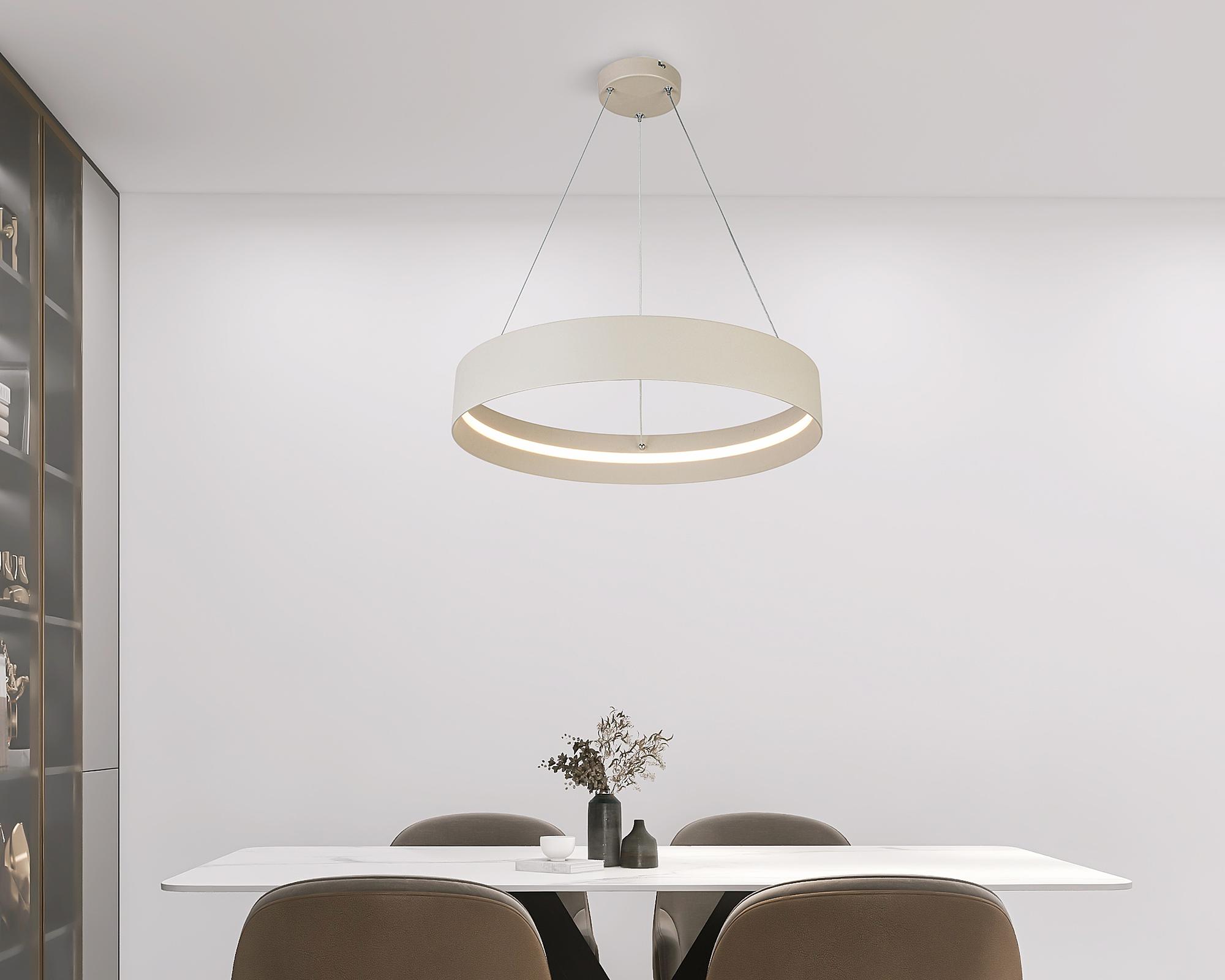 Teresa LED-Pendelleuchte Eisen Beige 3