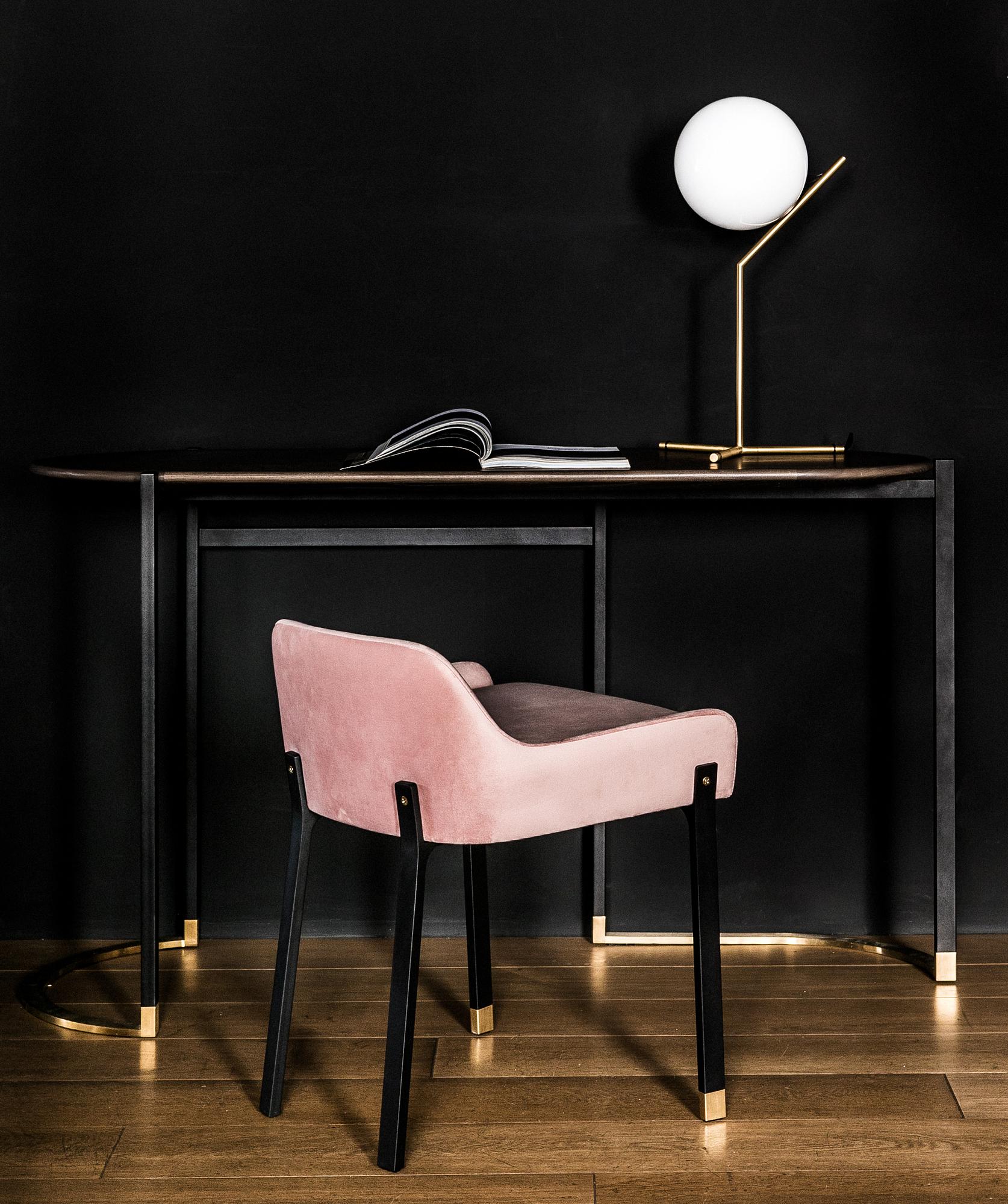 BLINK Console table steel wood veneer 2