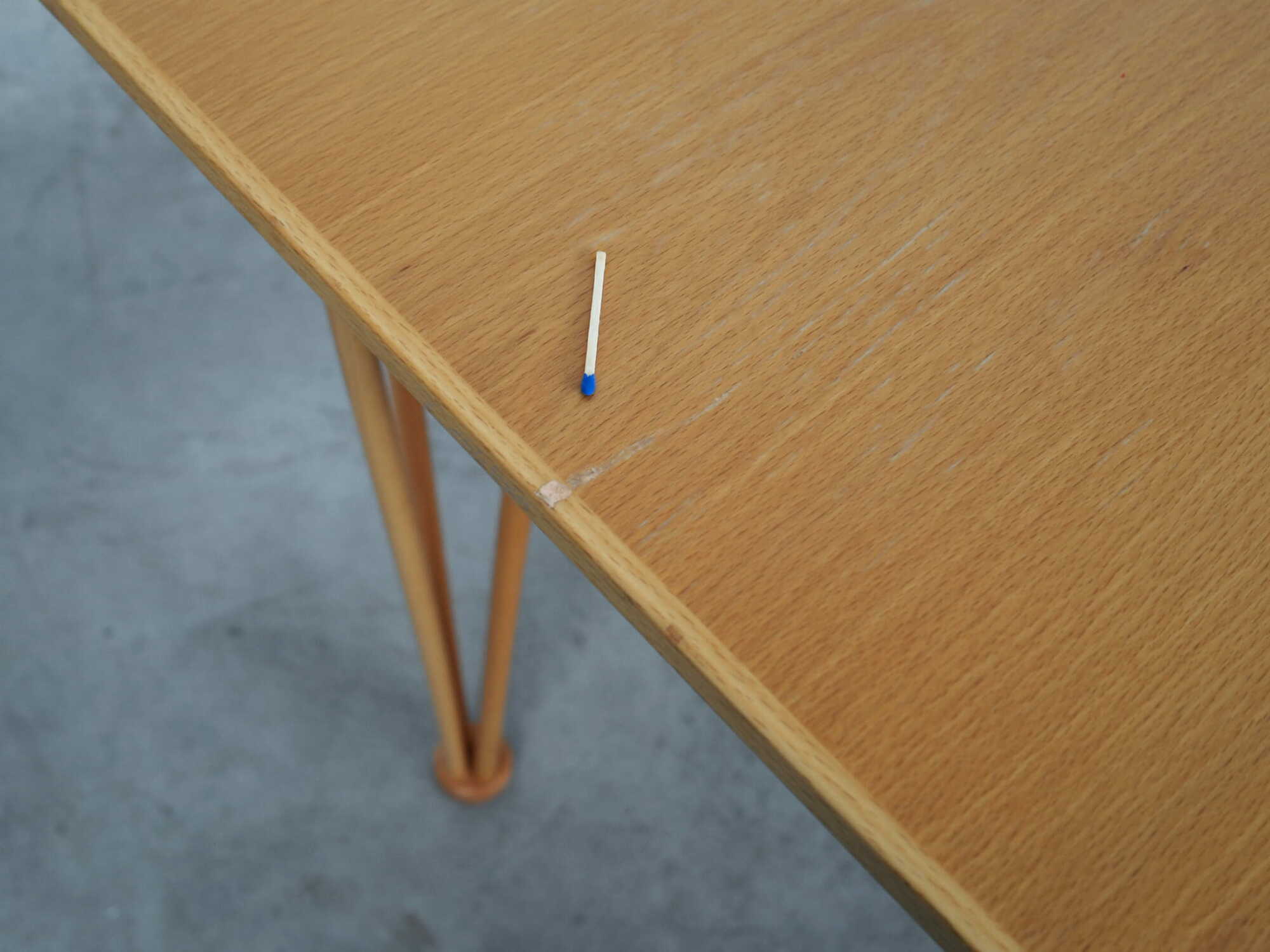 Vintage Table Wood Beige 1970s 7