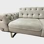 2x Sofa & Sessel Samt Beige 4