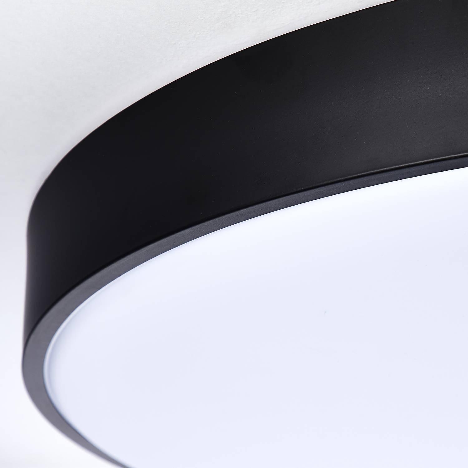 Slimline LED-Deckenleuchte Eisen Kunststoff Schwarz 3