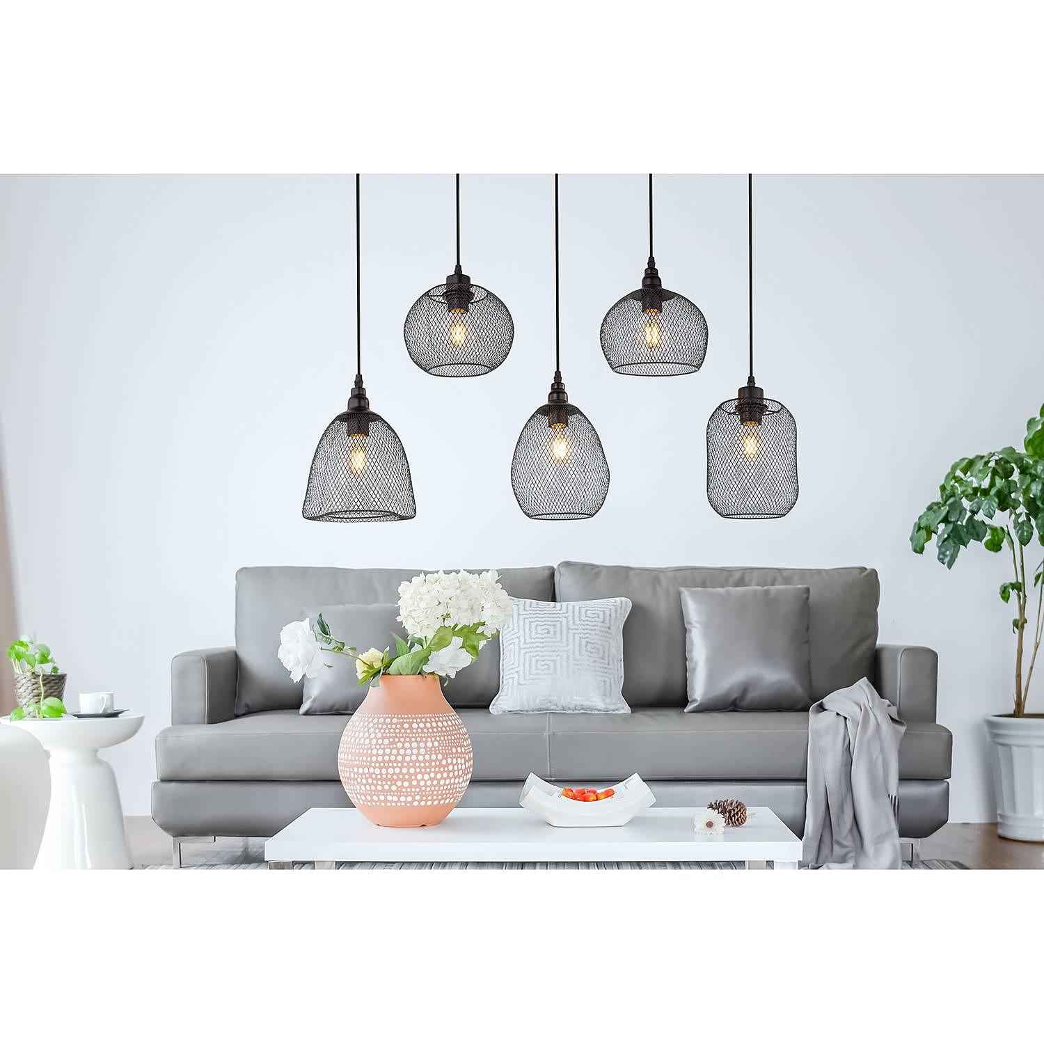 Anya Pendelleuchte Eisen Schwarz 2