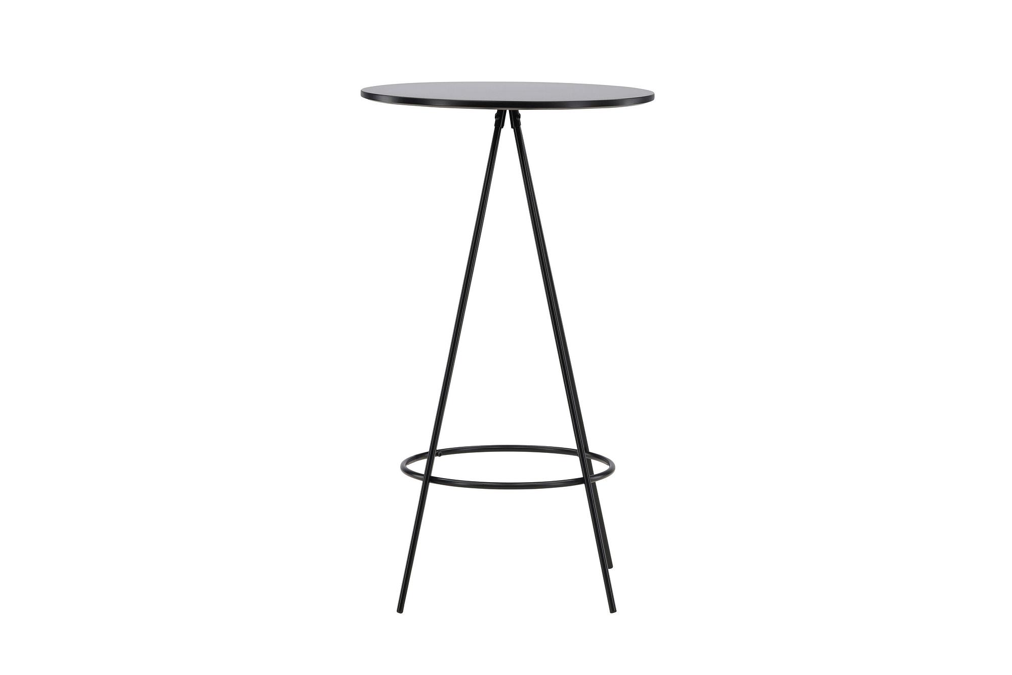 Bistro Bar table MDF Veneer Black Ø60cm 0