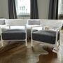 2x Cara Sessel Kunststoff Baumwolle Weiß 0