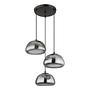 3-Light Pendant Lamp Jella Type B Smoked Glass Iron 4
