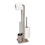 Rivalta toilet brush set steel polypropylene taupe 0