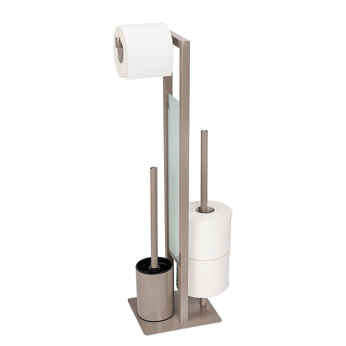 Rivalta toilet brush set steel polypropylene taupe 0
