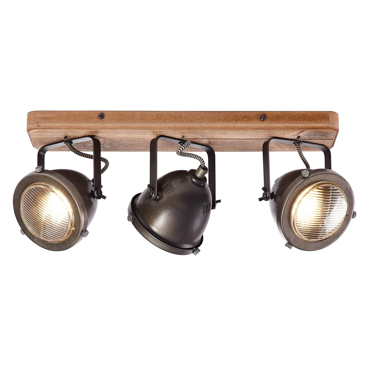 Ceiling light Carmen 3-light Wood Steel 0