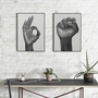 Raised Fist Poster Mehrfarbig ohne Rahmen 1