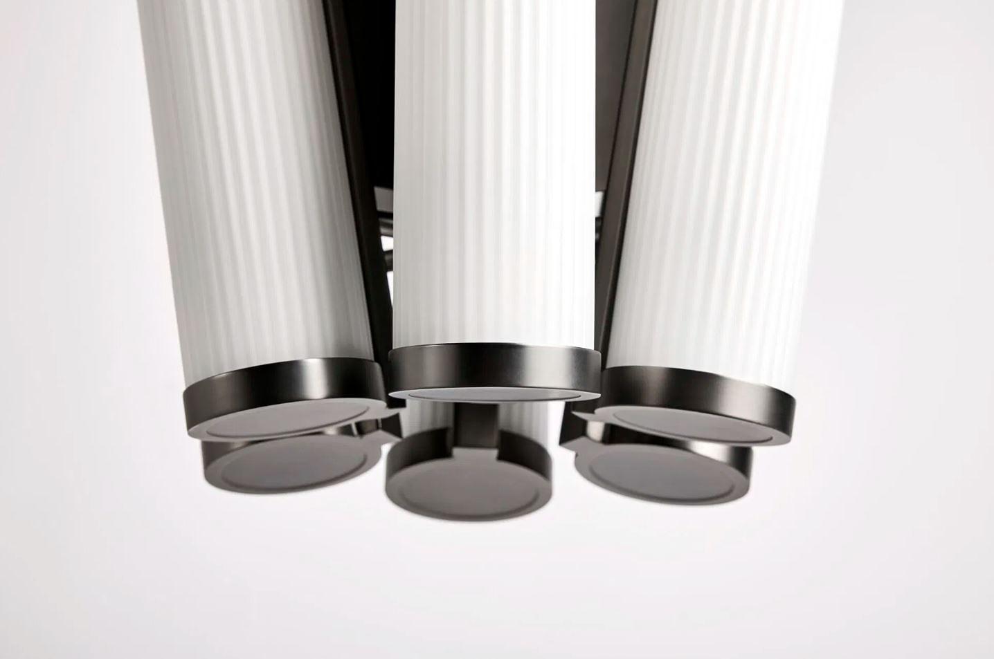 Deco Pendelleuchte Opalglas Eisen Ø40 cm 3