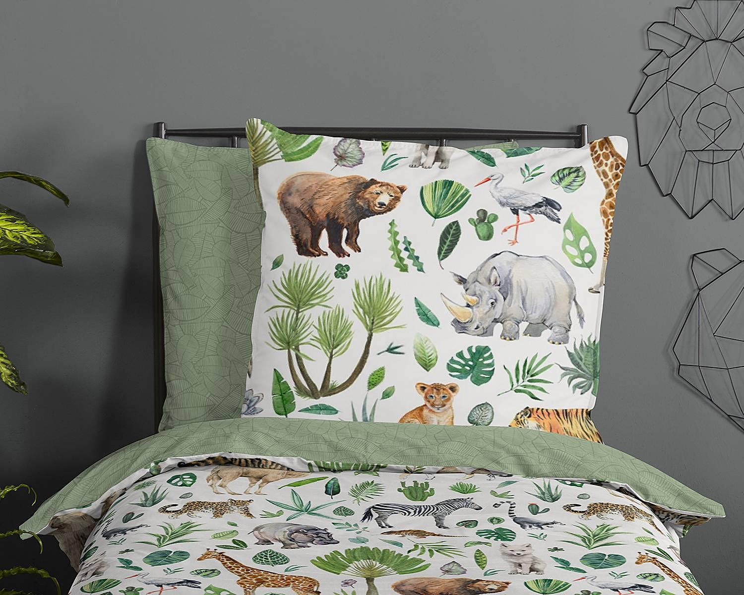 Children's bedding Cotton Green 135x200cm Pillowcase 80x80cm 3