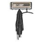 Salo Wall Coat Rack Metal Solid Oak Black 4