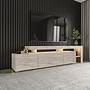 Beliz Lowboard Wood Veneer Travertine 1