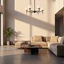 Ceiling Light Elyro 6-Light Opal Glass Iron Black 3