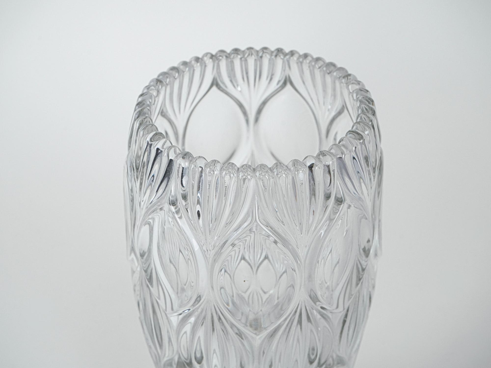 Kristallvase Transparent 1960er Jahre 6