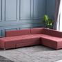 Manama Corner Sofa Bed Right - Claret Red 3