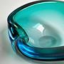 Vintage Italien Modern Aschenbecher Muranoglas Türkis 2