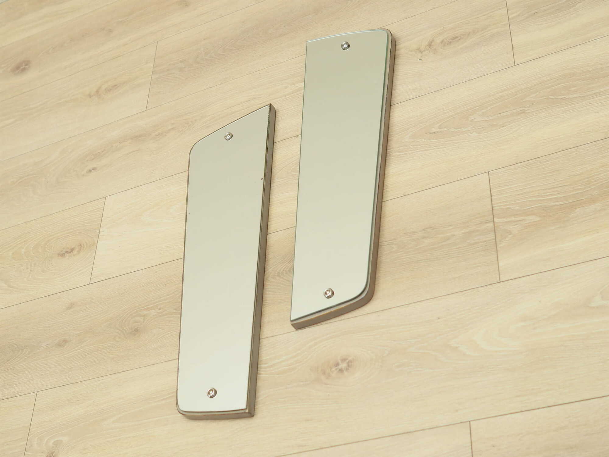 2x Mirror Wood Grey 1960s 2