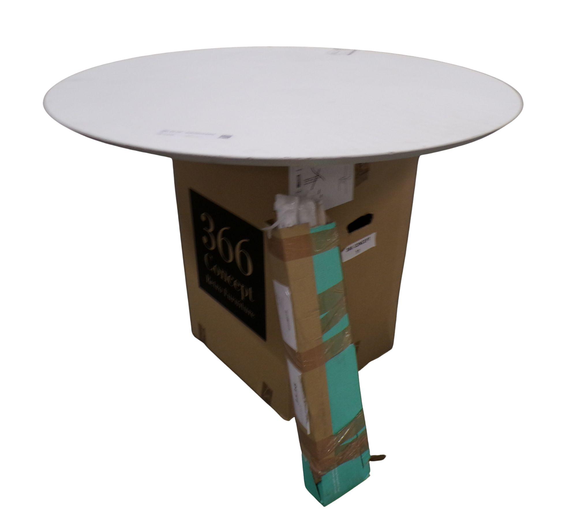 Allie Esstisch Oak Soap Weiß Ø 120cm 2