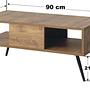 Bukle Couchtisch Holz Atlantic Pine Schwarz 7