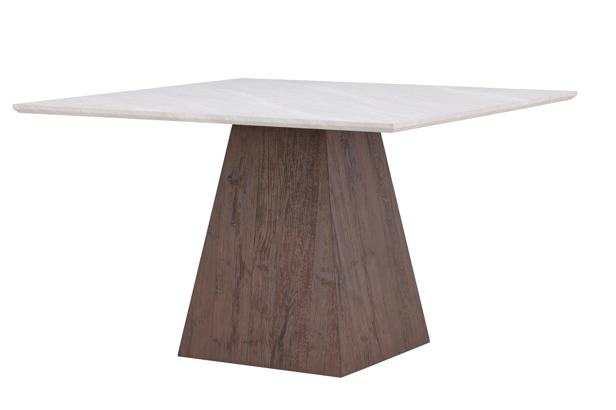 Cael Esstisch MDF Mocca Steinoptik 120×120×75cm 7