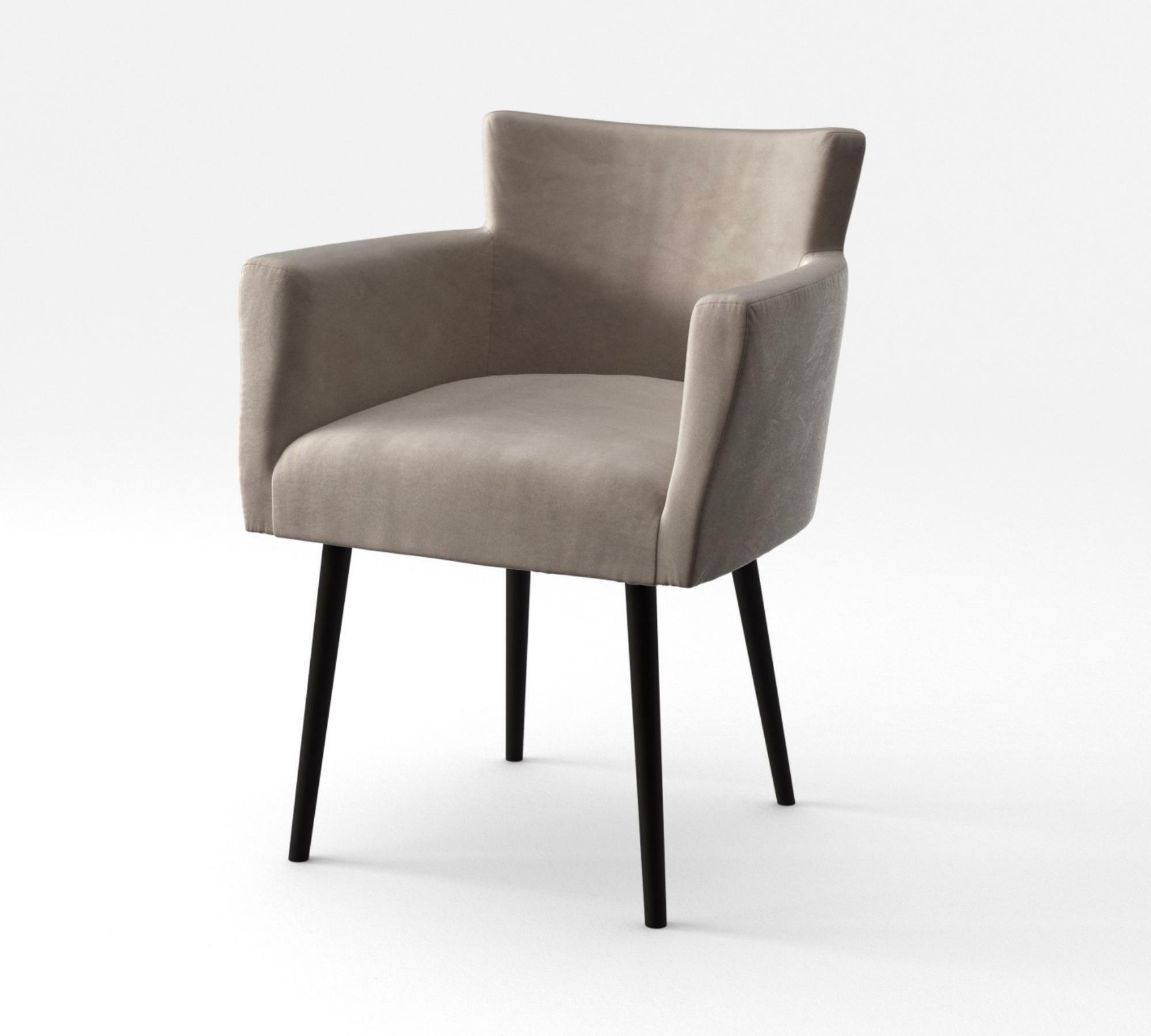 Armlehnstuhl Billie Samt Taupe 1