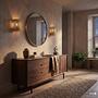 Wandleuchte Wenla 1-Flammig Rattan Eisen  3