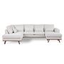 Corner Sofa Japandi 3-Seater Left Beige 4