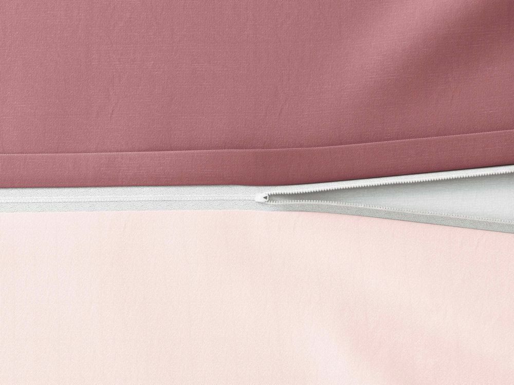 2x Wendebettwäsche aus 100% Baumwolle Rosé 4