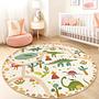 Dino Adventure Children's Rug Multicolored ⌀120cm 1