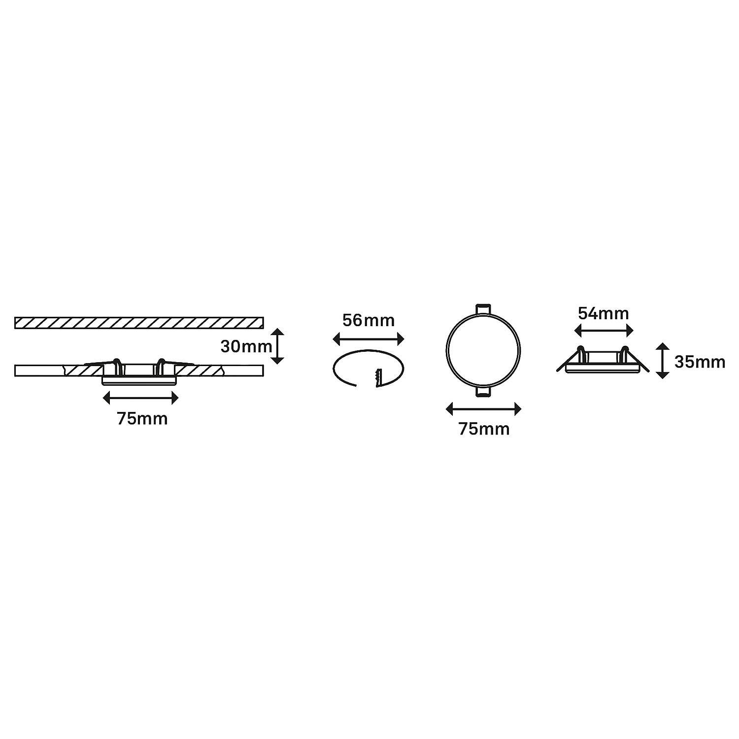 LED recessed luminaire Plat I White Ø 10cm 2