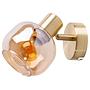 Libby Wandleuchte Klarglas Eisen Gold 3
