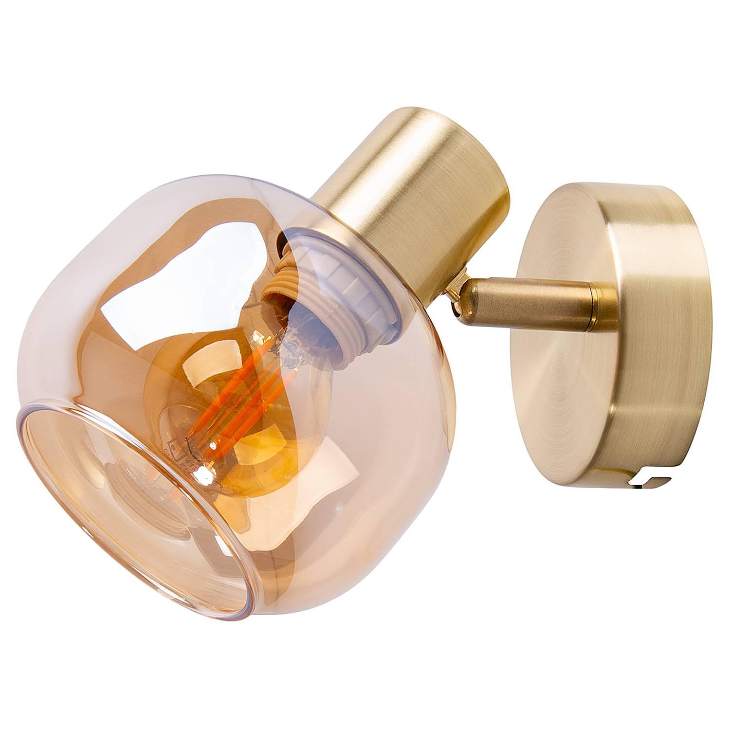 Libby Wall Light Clear Glass Iron Gold 3