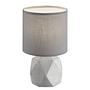 Tischleuchte Pike Webstoff Beton Grau 1