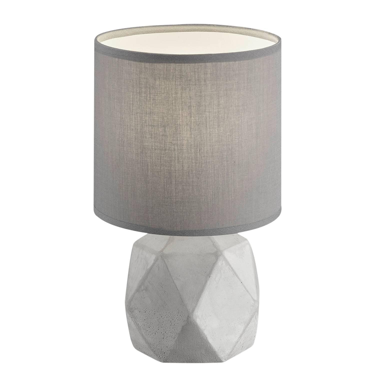 Tischleuchte Pike Webstoff Beton Grau 1