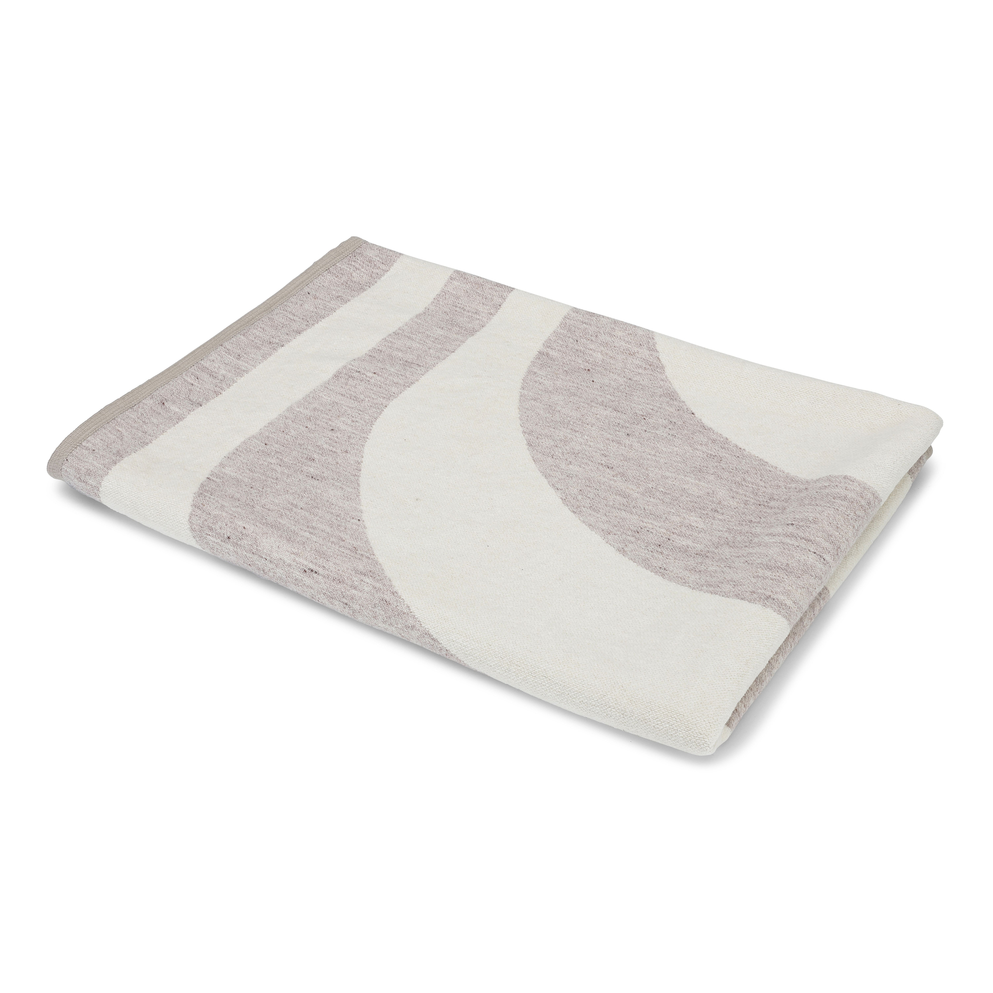 Decke Baumwolle Wolle Beige Gemustert 1